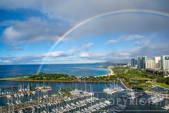 Rainbow Over Ala Moana Park