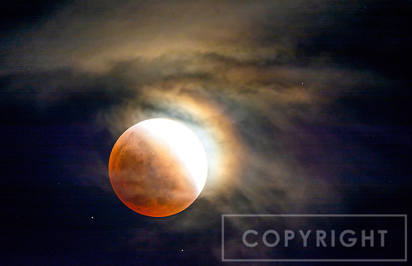 Clouds Watching the Blood Moon
