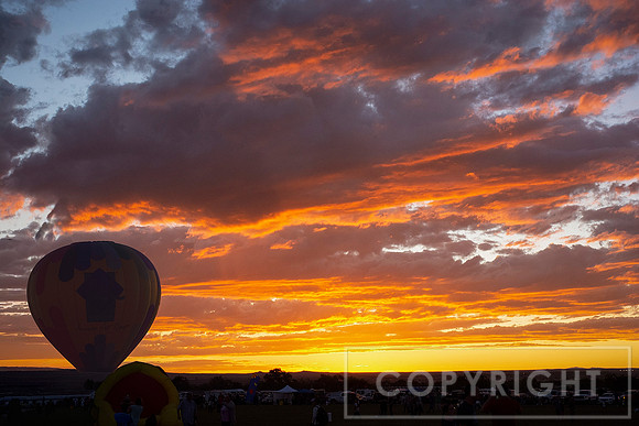 Balloon Silhouette at Sunset
