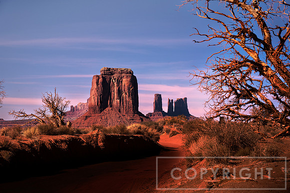 Sunset on Merrick Point, Monument Valley, AZ